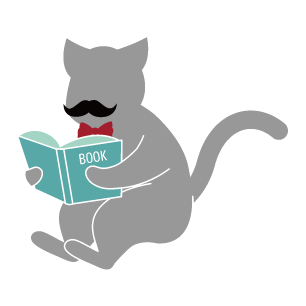 本を読むクズ猫